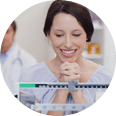 Woman excited about her progress at the Atlanta weight loss clinic
